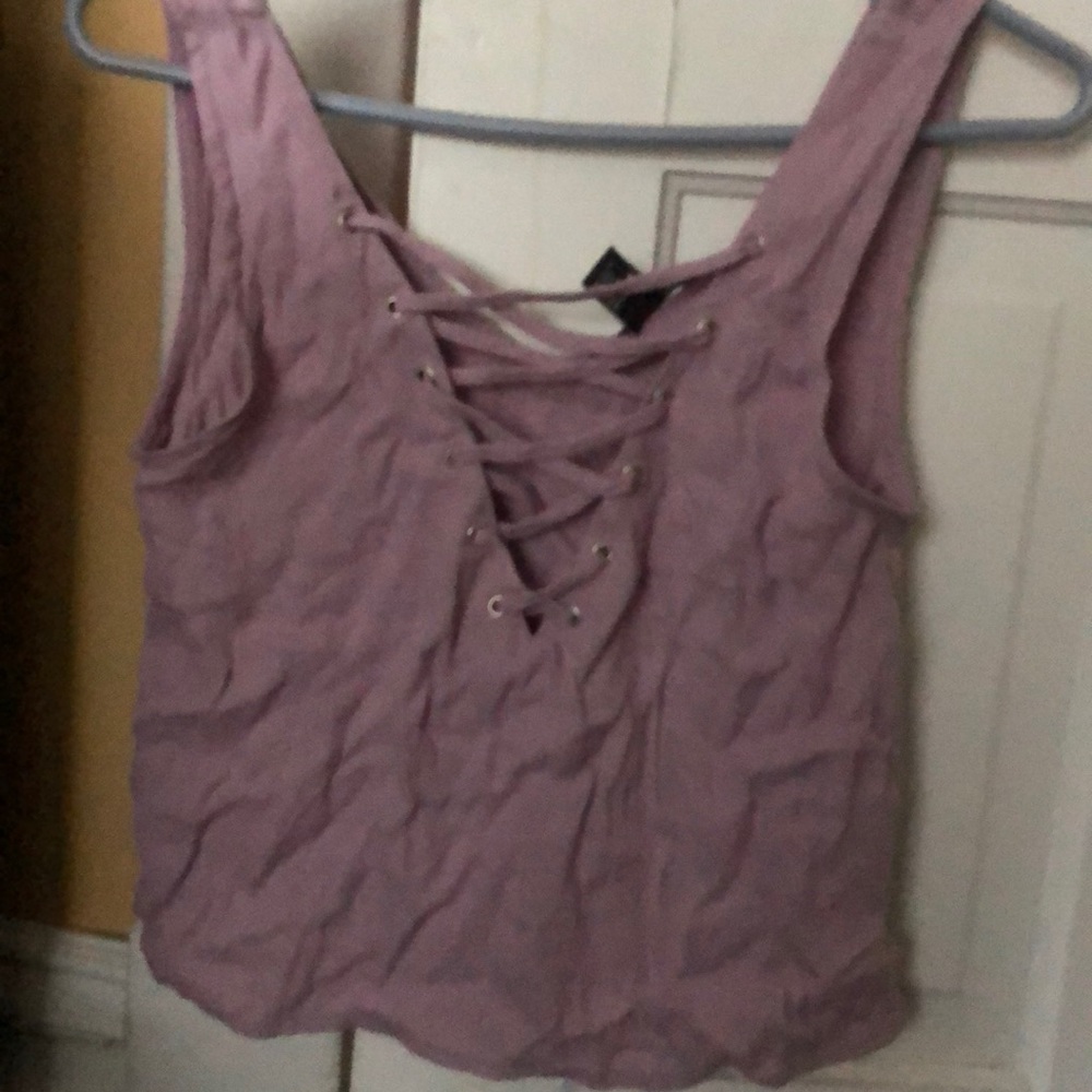 Lace up tank